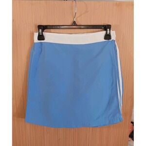 Catalina Size S Powder BlueWhite Wrap‎ Front Skort 100% Nylon Elastic Back Waist